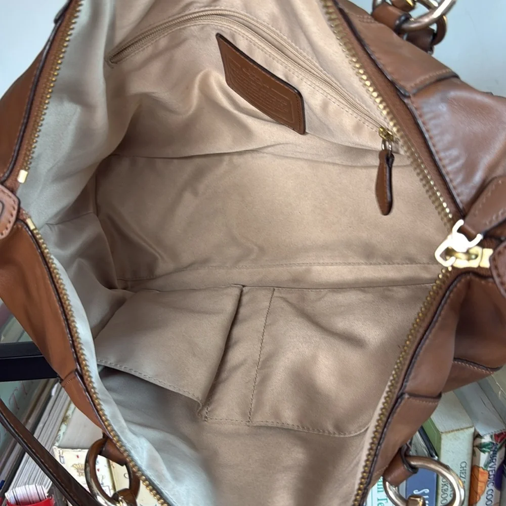 COACH Colette Leather Satchel Bag